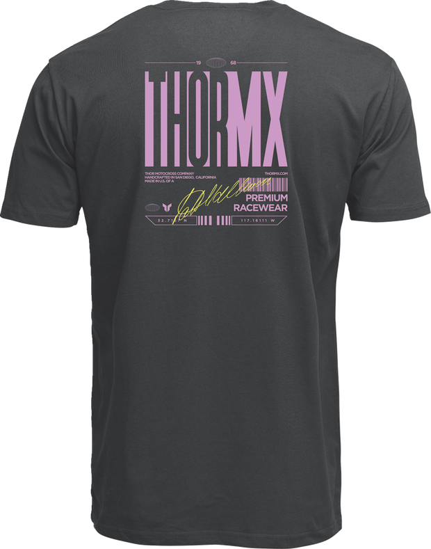 Black THOR Signature T-Shirt in large size, casual cotton shirt with logo print, from the THOR apparel collection.