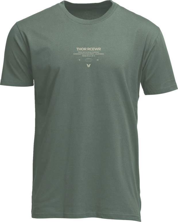 Olive green THOR Signature T-Shirt in small size, casual apparel with a classic fit and branded logo on the front.