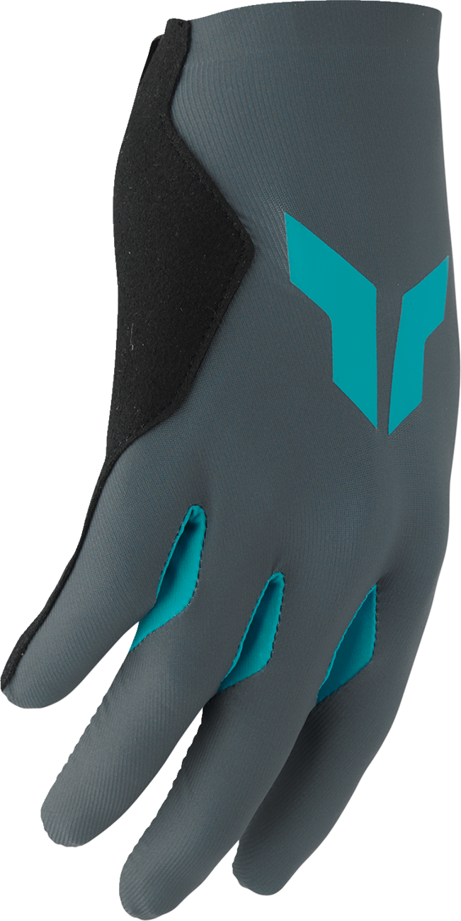 THOR Women's Sportmode Iconic Gloves - Gray/Aqua - Large 3331-0282