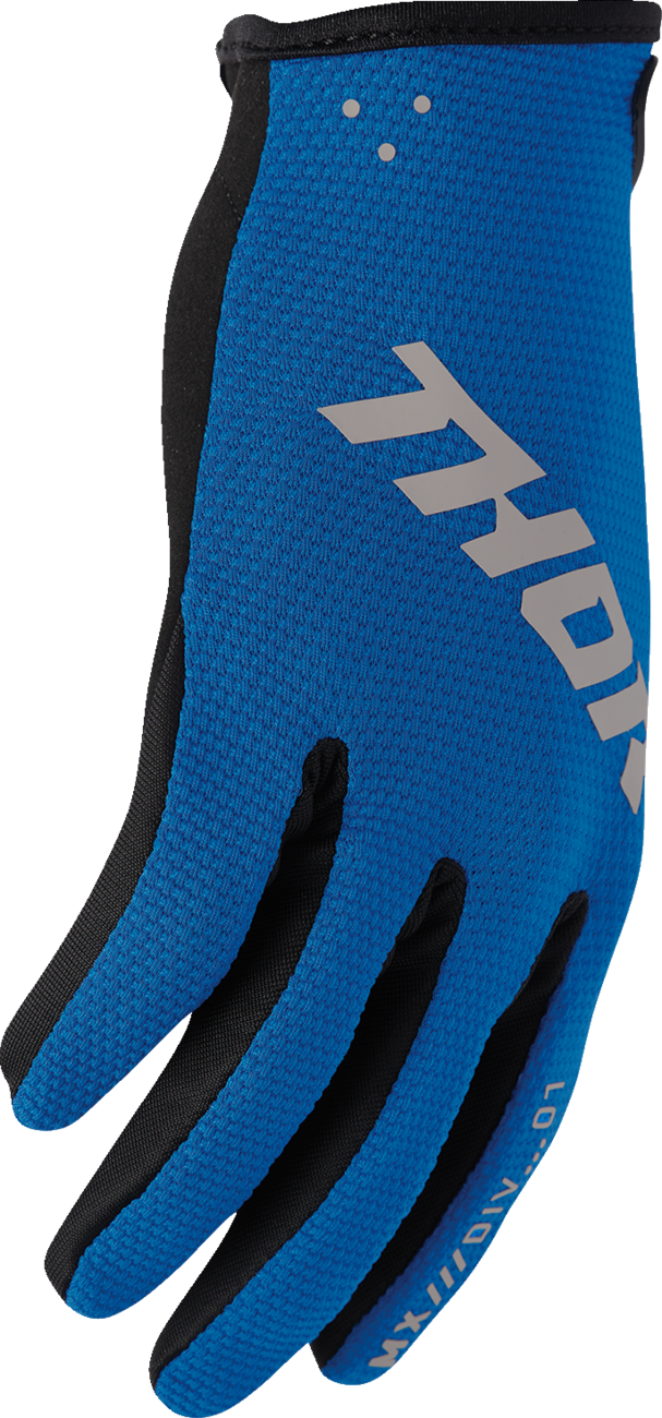 THOR Youth Ridemode Static Gloves - Blue - XS 3332-1930