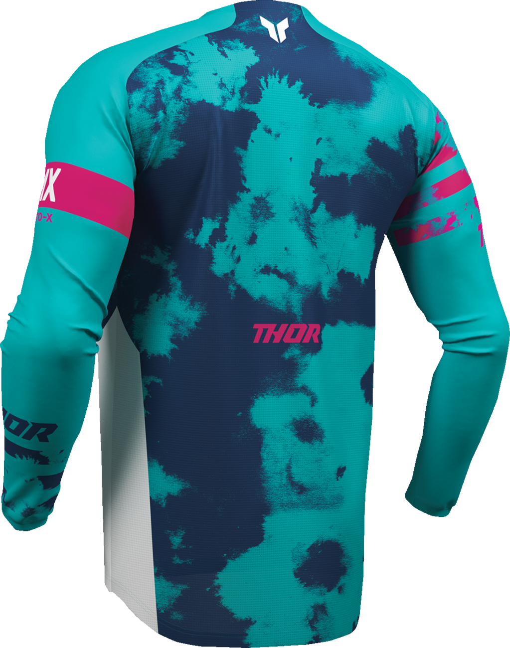 THOR Youth Launchmode Bleach Jersey - White/Aqua - 2XS 2912-2584