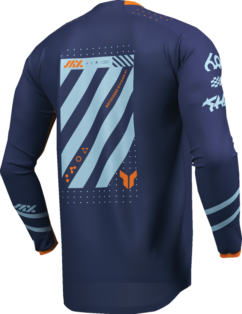 THOR Youth Launchmode Futura Jersey - Navy/Orange - Small 2912-2598