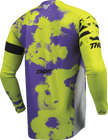 Gray Thor Launchmode bleach jersey for offroad ATV riding, small size, with bold graphic design and moisture-wicking fabric.
