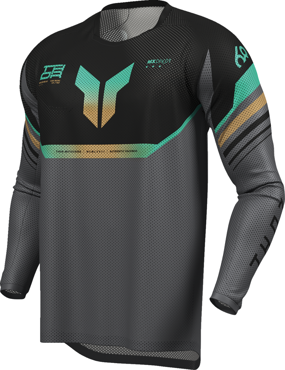 THOR Launchmode Air Raptor Jersey - Black/Charcoal - Large 2910-8432
