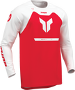 Red THOR Ridemode Menace ATV jersey in medium size, offroad motocross apparel with bold branding and comfortable fit.