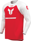 Red THOR Ridemode Menace Jersey for men, offroad ATV apparel, medium size, featuring durable fabric and offroad riding design.