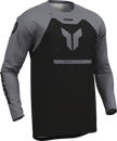 Black THOR Ridemode Menace ATV jersey in small size, featuring offroad riding design and durable motocross apparel material.