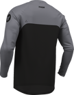 Black THOR Ridemode Menace men's ATV jersey with offroad design, size small, featuring breathable fabric and bold graphics.