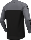 Black THOR Ridemode Menace ATV jersey in small size, featuring offroad motocross design and durable fabric.