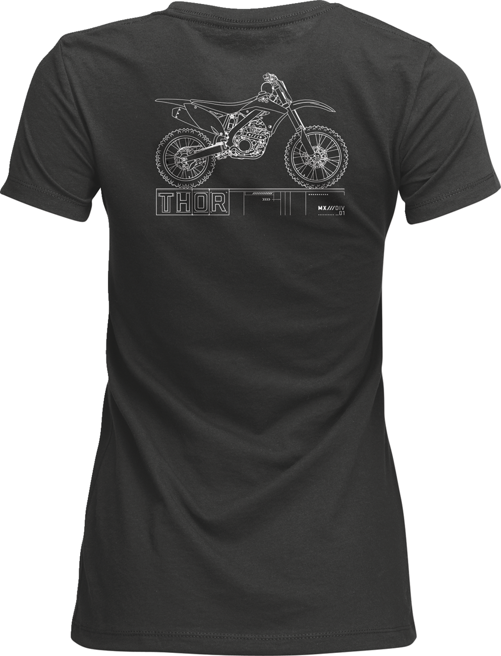 THOR Women's Blueprint T-Shirt - Charcoal - Small 3031-4322