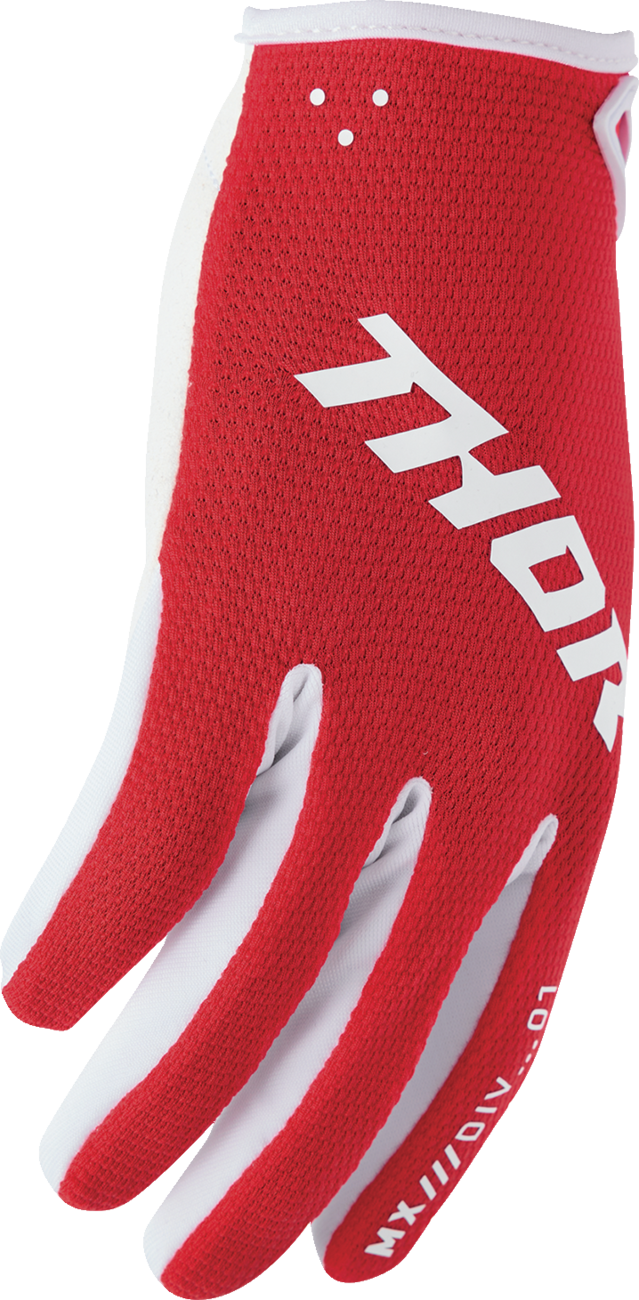 THOR Youth Ridemode Static Gloves - Red - Small 3332-1927