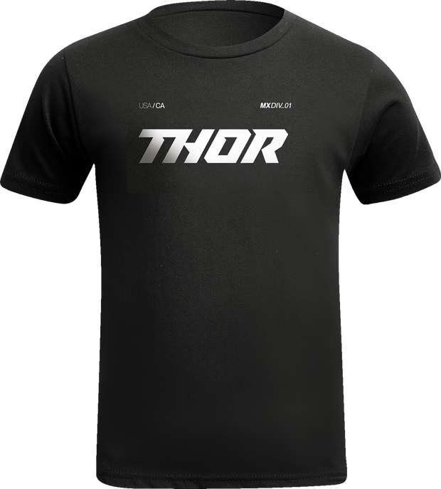 Black THOR Toddler Brave T-Shirt in size 2T, featuring a casual design with the THOR logo and comfortable fabric.