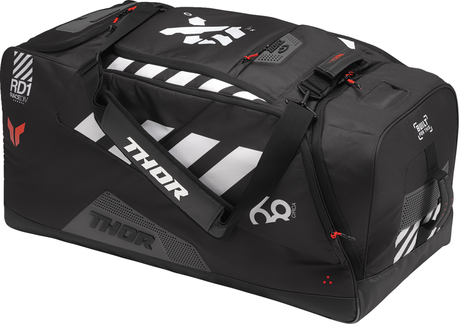 Black and coral THOR Circuit Bag, a stylish luggage piece from the THOR luggage group with sleek design and durable material.