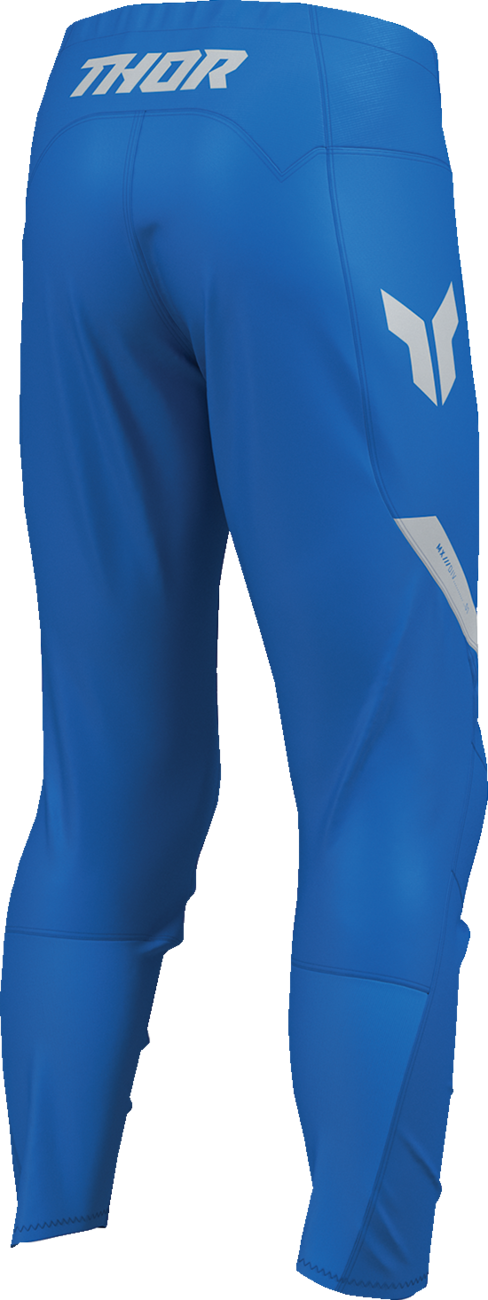 Blue Thor Ridemode Menace ATV riding pants, men's offroad apparel with reinforced knee protection and durable fabric.