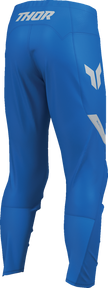 Blue Thor Ridemode Menace ATV riding pants, men's offroad apparel with reinforced knee protection and durable fabric.