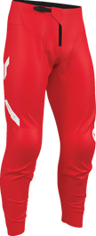 Red THOR Ridemode Menace offroad ATV pants, US 38, designed for durability and protection during off-road riding.