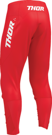 Red THOR Ridemode Menace Pants for men, offroad ATV riding gear, US size 38, designed for durability and comfort.