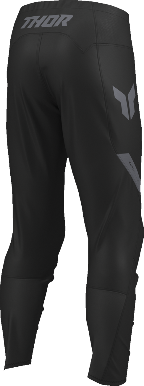 Black THOR Ridemode Menace Pants for men, offroad ATV apparel, US size 34, shown on a mannequin.