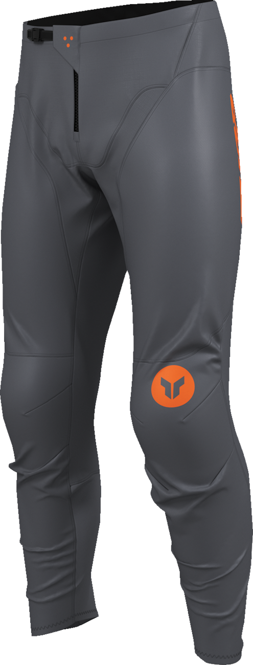 THOR Ridemode Menace offroad ATV pants in charcoal color, US 42 size, designed for durable motocross and dirt bike riding.