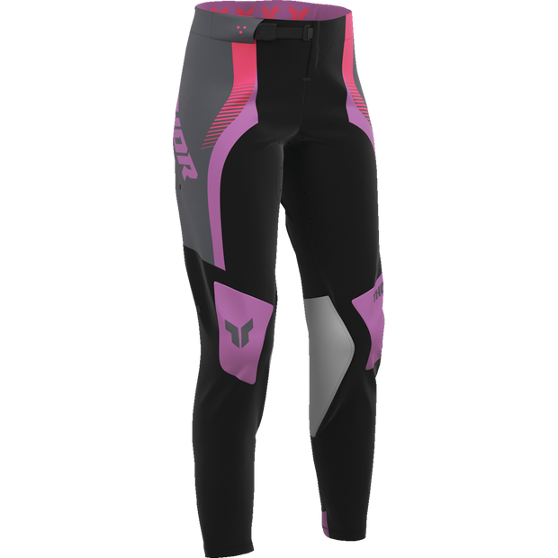 THOR Women's Sportmode Velocity Pants - Black/Orchid - US 00/0 2902-0399