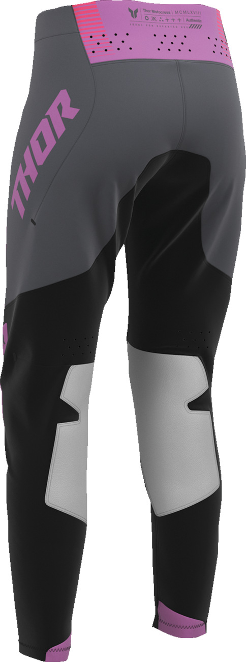 THOR Women's Sportmode Velocity Pants - Black/Orchid - US 00/0 2902-0399