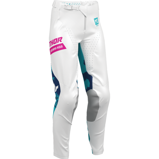 THOR Women's Launchmode Bleach Pants - White/Aqua - US 1/2 2902-0416