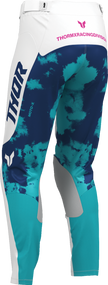 THOR Women's Launchmode Bleach Pants - White/Aqua - US 1/2 2902-0416