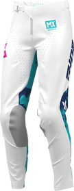 THOR Women's Launchmode Bleach Pants - White/Aqua - US 1/2 2902-0416
