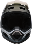 Z1R Youth Dirt Maxx Vortex full-face offroad helmet in black, white, and gray for children, large size with chin guard.