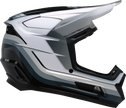 Z1R Youth Dirt Maxx Vortex offroad full face helmet in black, white, and gray for children, large size with aerodynamic design.