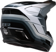 Z1R Youth Dirt Maxx Vortex offroad full face helmet in black, white, and gray for children, size large, on a plain background.