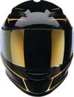 Black and gold Z1R Jackal street full face helmet with foil design, adult XS size, featuring sleek aerodynamic styling.