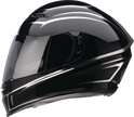 Z1R Jackal street full face helmet in black and silver foil, XS size, designed for adult motorcycle riders.