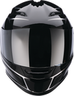 Z1R Jackal street full face adult helmet in black and silver foil, size XS, with aerodynamic design and secure chin strap