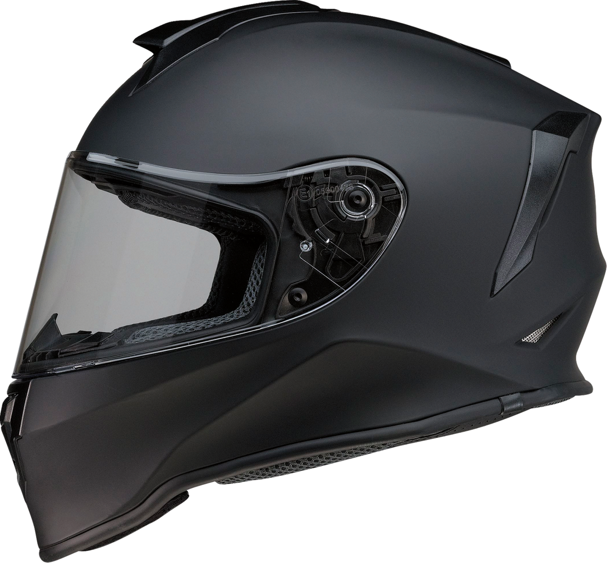Z1R Youth Warrant 2.0 Street Full Face Helmet in solid flat black, medium size, designed for children and street riding.