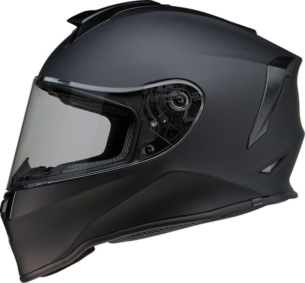 Z1R Youth Warrant 2.0 Street Full Face Helmet in solid flat black, medium size, designed for children and street riding.