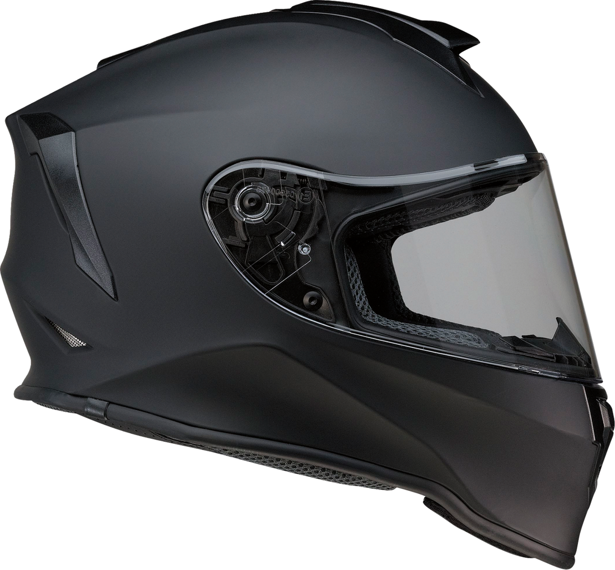 Z1R Youth Warrant 2.0 street full face helmet in solid flat black, medium size, designed for children’s motorcycle riding safety.