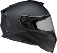 Z1R Youth Warrant 2.0 street full face helmet in solid flat black, medium size, designed for children’s motorcycle riding safety.