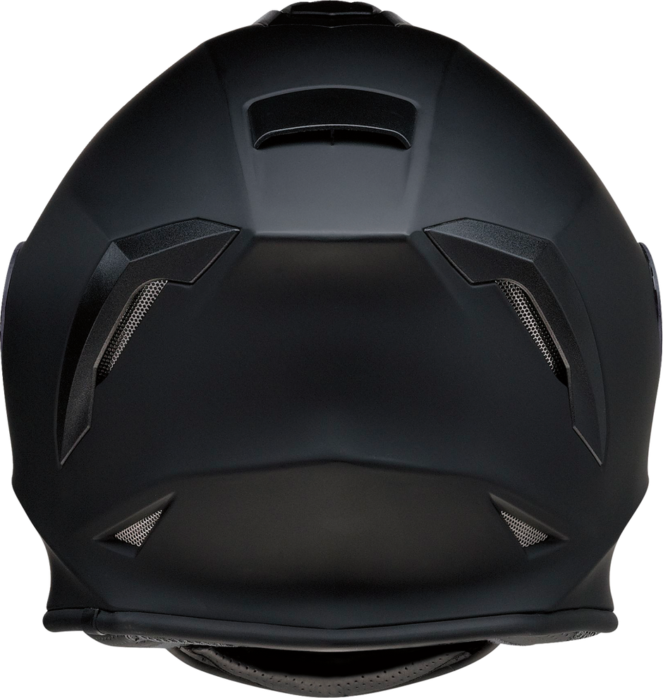 Z1R Youth Warrant 2.0 full face street helmet in flat black, size medium, with vented design and secure chin strap.