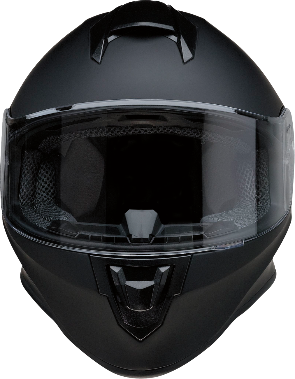 Z1R Youth Warrant 2.0 helmet in flat black, medium size, street full face child helmet with solid design and secure fit.