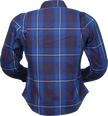 Z1R Women's Ashwood Flannel in blue, small size, casual streetwear with a soft, cozy plaid design.
