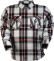 Red Z1R Ashwood Flannel shirt in small size featuring classic plaid pattern and casual streetwear style.