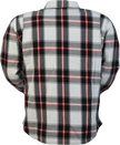 Red Z1R Ashwood flannel shirt in small size, featuring a classic plaid pattern and comfortable streetwear style.