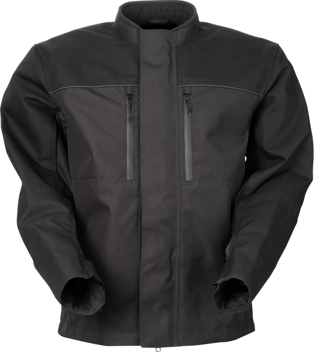 Black Z1R Counter Jacket in small size, streetwear style with detailed stitching and zip closure, designed for urban fashion.