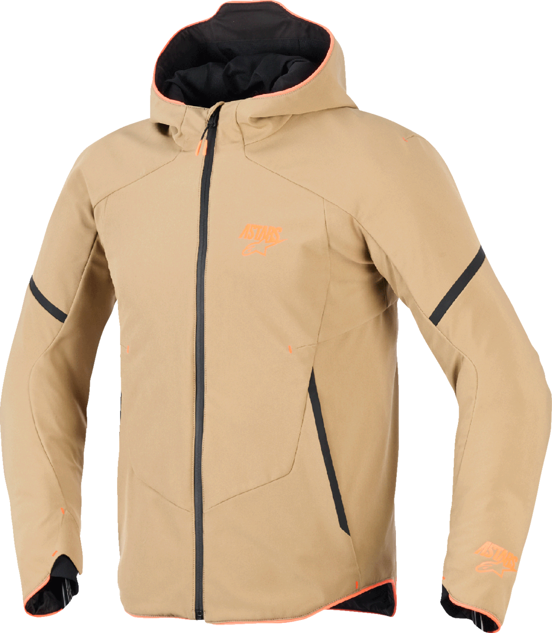 ALPINESTARS Aeroshell Waterproof Jacket - Dark Khaki/Black/Orange Fluo - 2XL 3200226-8038-2X