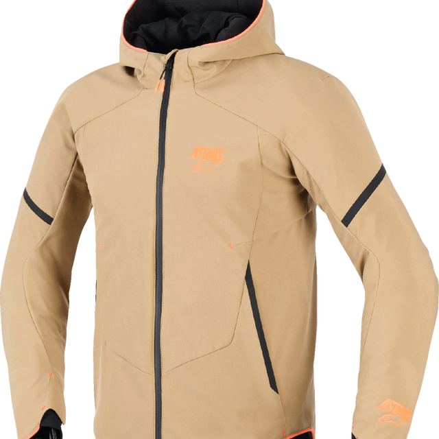 ALPINESTARS Aeroshell Waterproof Jacket - Dark Khaki/Black/Orange Fluo - 2XL 3200226-8038-2X