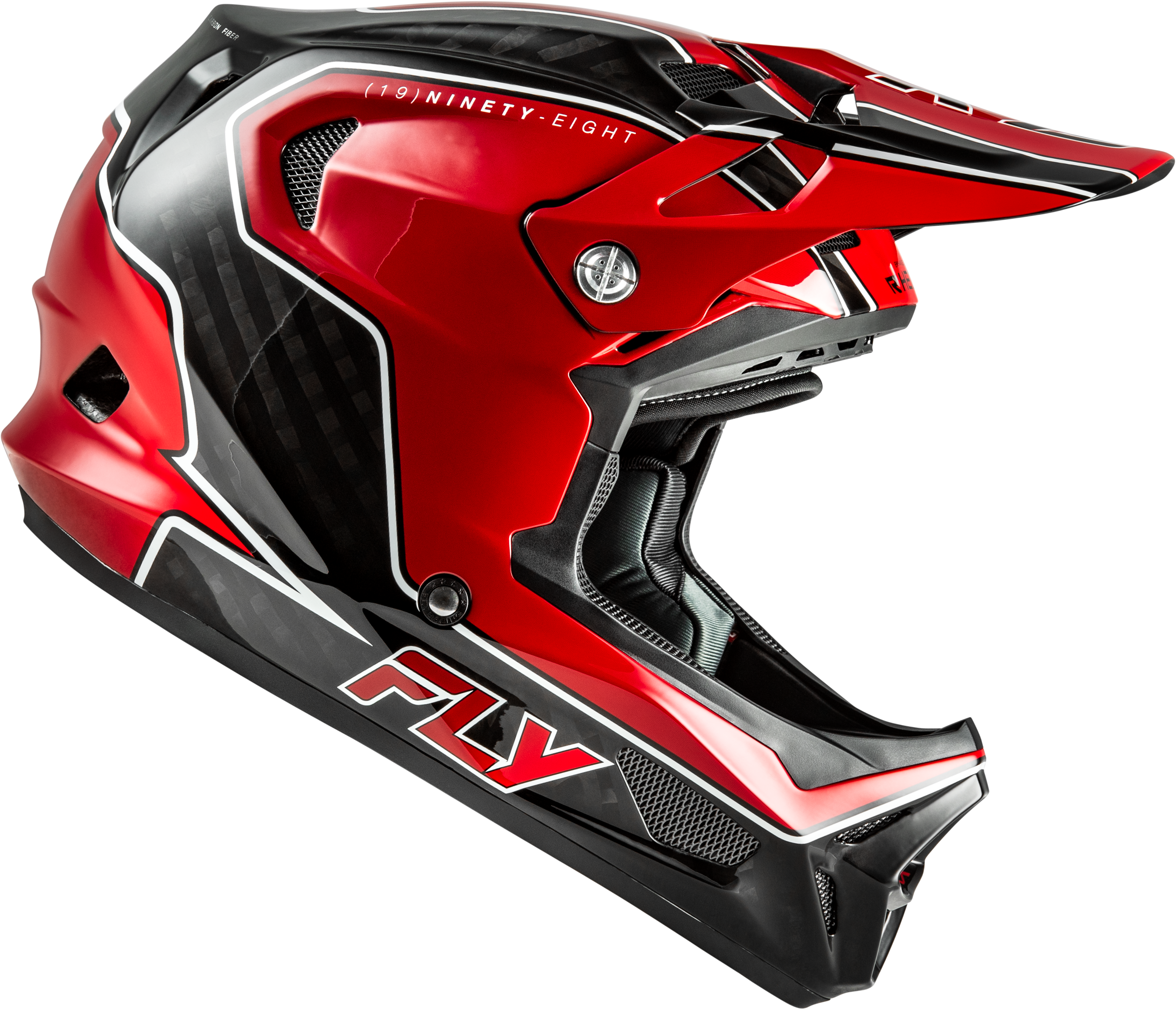 Werx R Flow Carbon Helmet Black Carbon/Red Lg