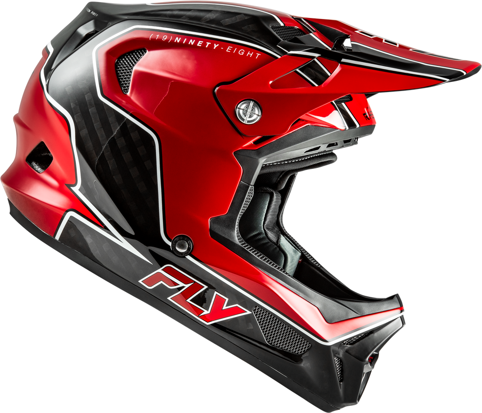 Werx R Flow Carbon Helmet Black Carbon/Red Lg
