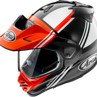 Arai Helmets XD-5 Cosmic ARIA helmet with sleek design and vibrant cosmic pattern, shown from the front view.