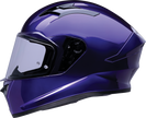 Z1R Talon solid purple street full face helmet for adults, XS size with aerodynamic design and secure chin strap.